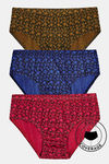 Rosaline Pure Cotton Full Coverage Abstract Print Panty (Pack of 3) — thumbnail 1